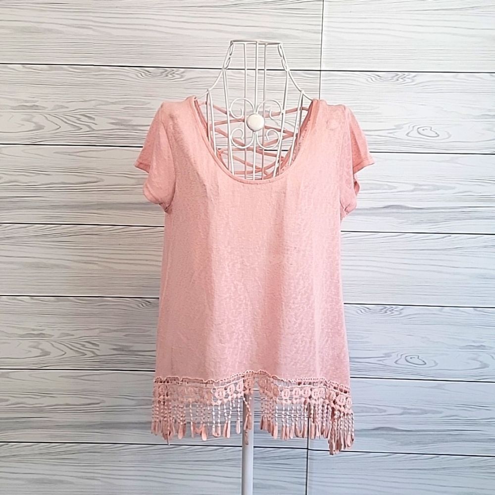 Jolt casual top in soft pink Size L